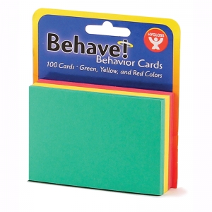 Behavior Cards 3"x5" - Green, Yellow & Red