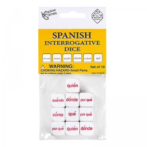 Spanish Interrogative Dice Set 10pc 