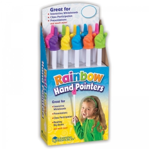 Rainbow Hand Pointers, 15", Pack of 10