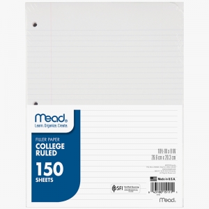 (12 PK) NOTEBOOK PAPER COLLEGE