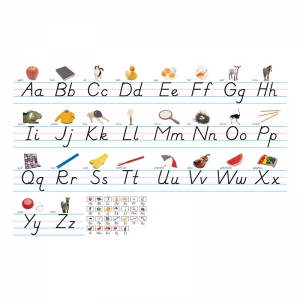 Photo & Modern Manuscript Alphabet Lines Bulletin Board Set