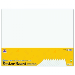 (3 PK) WHITE POSTER BOARD 22X28