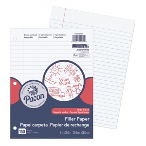 (6 PK) PACON FILLER PAPER WIDE RULE 3/8IN RULING