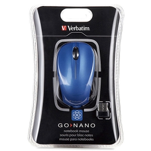Verbatim Wireless Nano Notebook Optical Mouse - Blue
