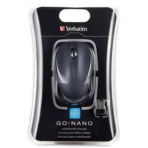 Verbatim Wireless Nano Notebook Optical Mouse - Graphite