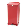 Defenders Biohazard Step Can, Square, Steel, 13 gal, Red