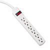 Six-Outlet Power Strip, 15 ft Cord, 1.94 x 10.19 x 1.19, Ivory