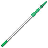 Opti-Loc Aluminum Extension Pole, 30 ft, Three Sections, Green/Silver