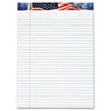 American Pride Writing Pad, Wide/Legal Rule, 8.5 x 11.75, White, 50 Sheets, 12/Pack