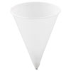 Cone Water Cups, Paper, 4oz, Rolled Rim, White, 200/Bag, 25 Bags/Carton