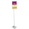 Designer Sign Stand, Silver Aluminum Frame, 11 x 17