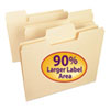 SuperTab Top Tab File Folders, 1/3-Cut Tabs, Letter Size, 11 pt. Manila, 100/Box