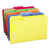 Colored File Folders, 1/3-Cut Tabs, Legal Size, Assorted, 100/Box