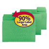 SuperTab Colored File Folders, 1/3-Cut Tabs, Letter Size, 11 pt. Stock, Green, 100/Box