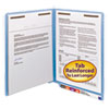 Heavyweight Colored End Tab Folders with Two Fasteners, Straight Tab, Letter Size, Blue, 50/Box