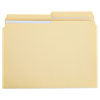 Double-Ply Top Tab Manila File Folders, 1/2-Cut Tabs, Letter Size, 100/Box