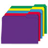 Reinforced Top-Tab File Folders, 1/3-Cut Tabs, Letter Size, Assorted, 100/Box