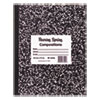 Marble Cover Composition Book, Wide/Legal Rule, Black Cover, 8.5 x 7, 36 Sheets