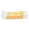 Currency Straps, Yellow, $1,000 in $10 Bills, 1000 Bands/Pack