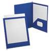 ViewFolio Polypropylene Portfolio, 100-Sheet Capacity, Blue/Clear