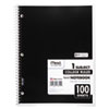 Spiral Notebook, 3-Hole Punched, 1-Subject, Medium/College Rule, Randomly Assorted Cover Color, (100) 11 x 8 Sheets