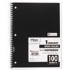 Spiral Notebook, 3-Hole Punched, 1-Subject, Wide/Legal Rule, Randomly Assorted Cover Color, (100) 10.5 x 7.5 Sheets