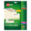 Permanent TrueBlock File Folder Labels with Sure Feed Technology, 0.66 x 3.44, White, 30/Sheet, 25 Sheets/Pack