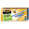 Round Stic Xtra Life Ballpoint Pen, Stick, Medium 1 mm, Blue Ink, Translucent Blue Barrel, Dozen