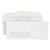 Business Envelope, #10, Commercial Flap, Gummed Closure, 4.13 x 9.5, White, 500/Box