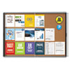 Enclosed Indoor Cork Bulletin Board w/Sliding Glass Doors, 56 x 39, Silver Frame