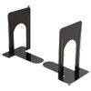 Economy Bookends, Nonskid, 5 7/8 x 8 1/4 x 9, Heavy Gauge Steel, Black