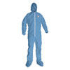 A65 Hood & Boot Flame-Resistant Coveralls, Blue, 4X-Large, 21/Carton