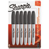 Super Permanent Marker, Fine Bullet Tip, Black, 6/Pack