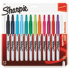 Retractable Permanent Marker, Fine Bullet Tip, Assorted Colors, 12/Set