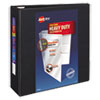 Heavy-Duty View Binder with DuraHinge and Locking One Touch EZD Rings, 3 Rings, 4