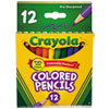 Short-Length Colored Pencil Set, 3.3 mm, 2B (#1), Assorted Lead/Barrel Colors, Dozen