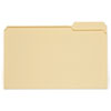 Top Tab Manila File Folders, 1/3-Cut Tabs, Right Position, Legal Size, 11 pt. Manila, 100/Box