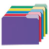 Deluxe Colored Top Tab File Folders, 1/3-Cut Tabs, Letter Size, Assorted, 100/Box