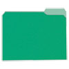 Deluxe Colored Top Tab File Folders, 1/3-Cut Tabs, Letter Size, Green/Light Green, 100/Box