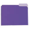 Deluxe Colored Top Tab File Folders, 1/3-Cut Tabs, Letter Size, Violet/Light Violet, 100/Box