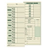 Time Card for Pyramid Model 331-10, Weekly, Two-Sided, 3 1/2 x 8 1/2, 500/Box