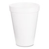 Foam Drink Cups, 12oz, White, 1000/Carton