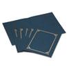 Certificate/Document Cover, 12 1/2 x 9 3/4, Navy Blue, 6/Pack