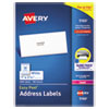 Easy Peel White Address Labels w/ Sure Feed Technology, Laser Printers, 1 x 2.63, White, 30/Sheet, 100 Sheets/Box