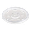 Plastic Lids for Foam Cups, Bowls and Containers, Flat with Straw Slot, Fits 6-14 oz, Translucent, 1,000/Carton