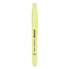 Pocket Highlighters, Fluorescent Yellow Ink, Chisel Tip, Yellow Barrel, Dozen