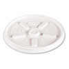 Plastic Lids for Foam Cups, Bowls and Containers, Vented, Fits 6-14 oz, White, 1,000/Carton