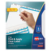 Print and Apply Index Maker Clear Label Dividers, 5-Tab, White Tabs, 11 x 8.5, White, 5 Sets