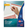 Print and Apply Index Maker Clear Label Plastic Dividers with Printable Label Strip, 8-Tab, 11 x 8.5, Translucent, 1 Set