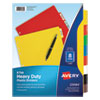 Heavy-Duty Plastic Dividers with Multicolor Tabs and White Labels , 8-Tab, 11 x 8.5, Assorted, 1 Set